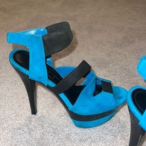 Teal high heel Jessica Simpson sandals